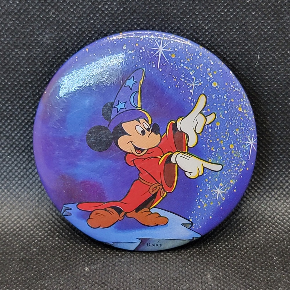 Disney Round Circle Fantasia Pin Mickey Mouse